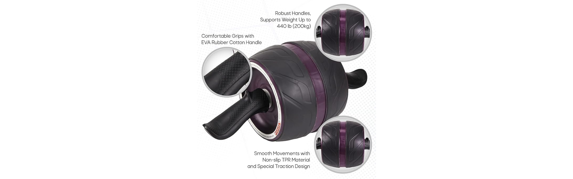 Ab Roller with Spring & Knee Pad