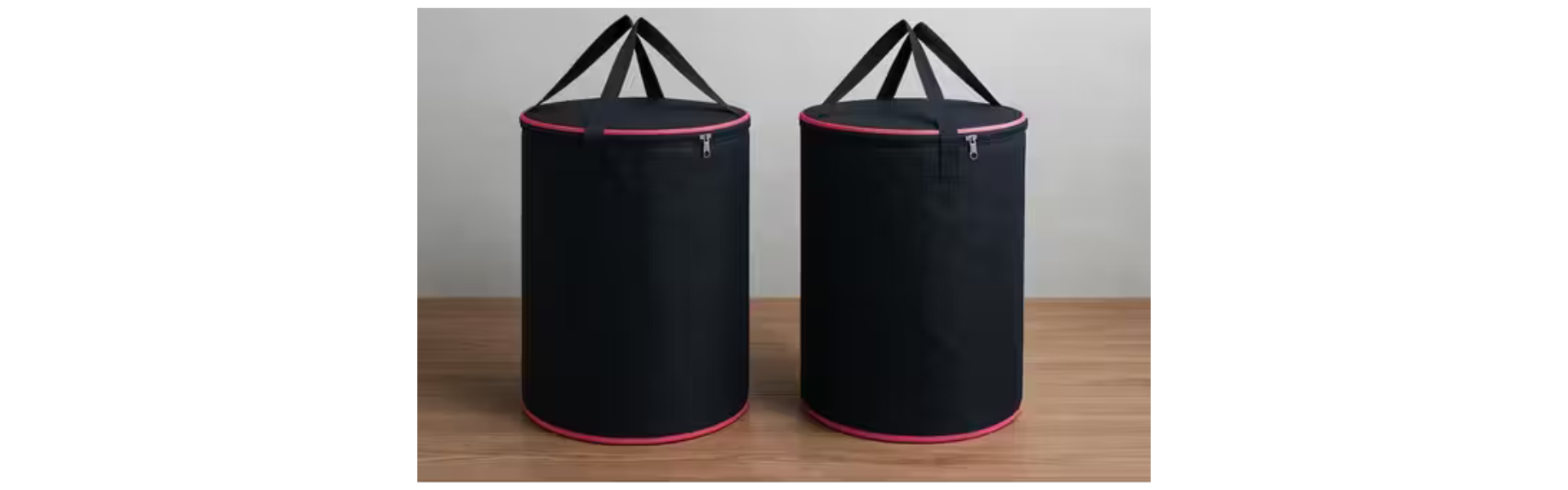 BAGRINO 55 L Black Laundry Basket (Nylon)