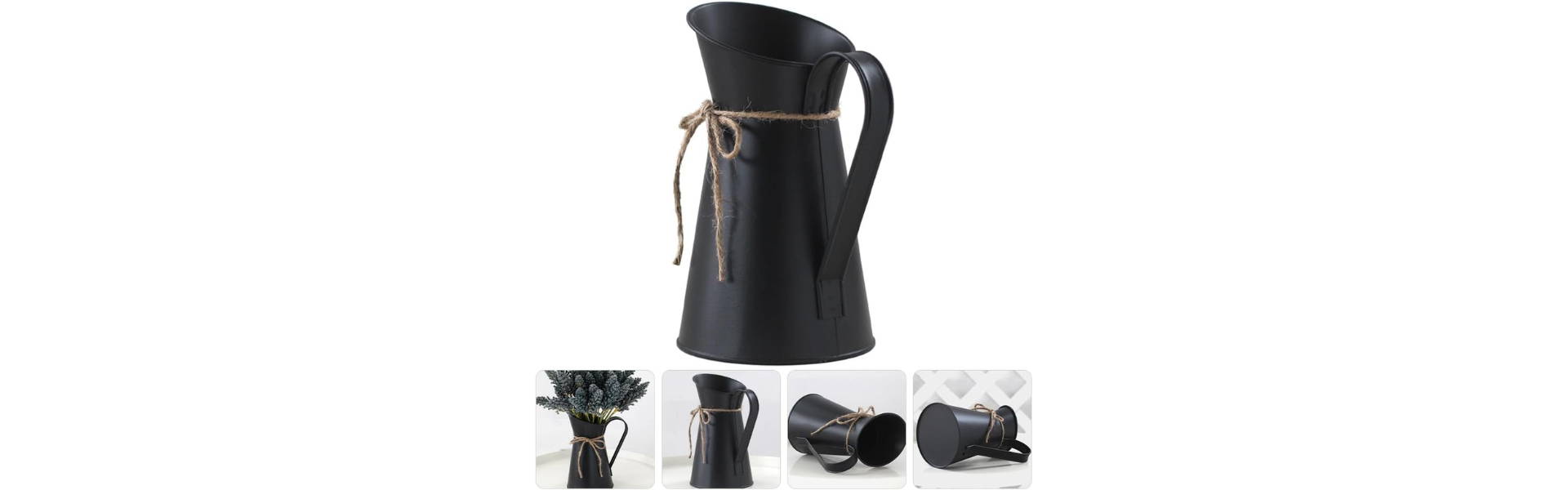 Black Iron Flower Vase