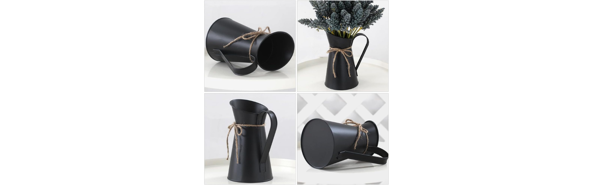 Black Iron Flower Vase