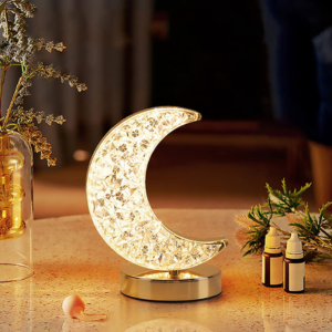 Crystal Moon LED Table Lamp Touch Control...