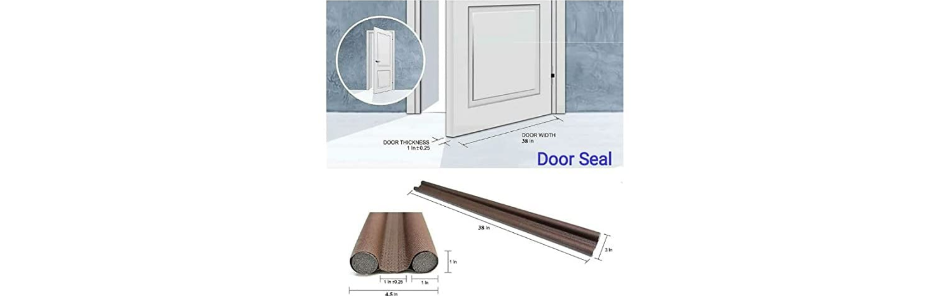 Door Bottom Sealing Strip Guard for Home Under...
