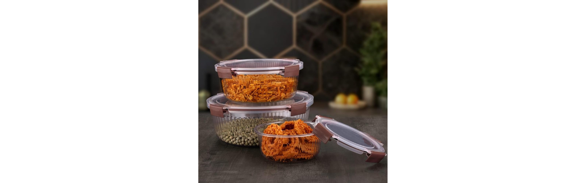 Qshare 3 Pcs Fridge Storage Container