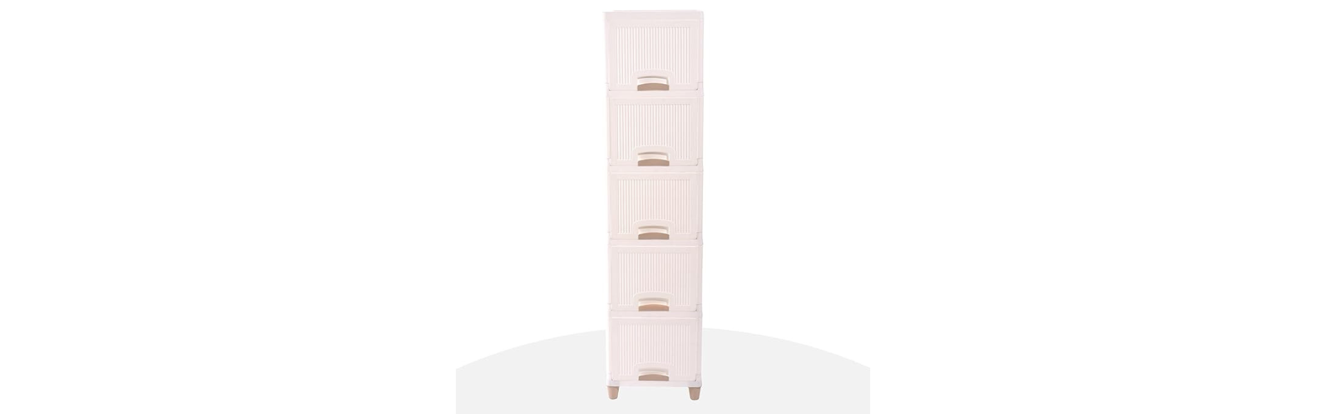 Homes 5-Tier Plastic Modular Cabinet Storage Rack...