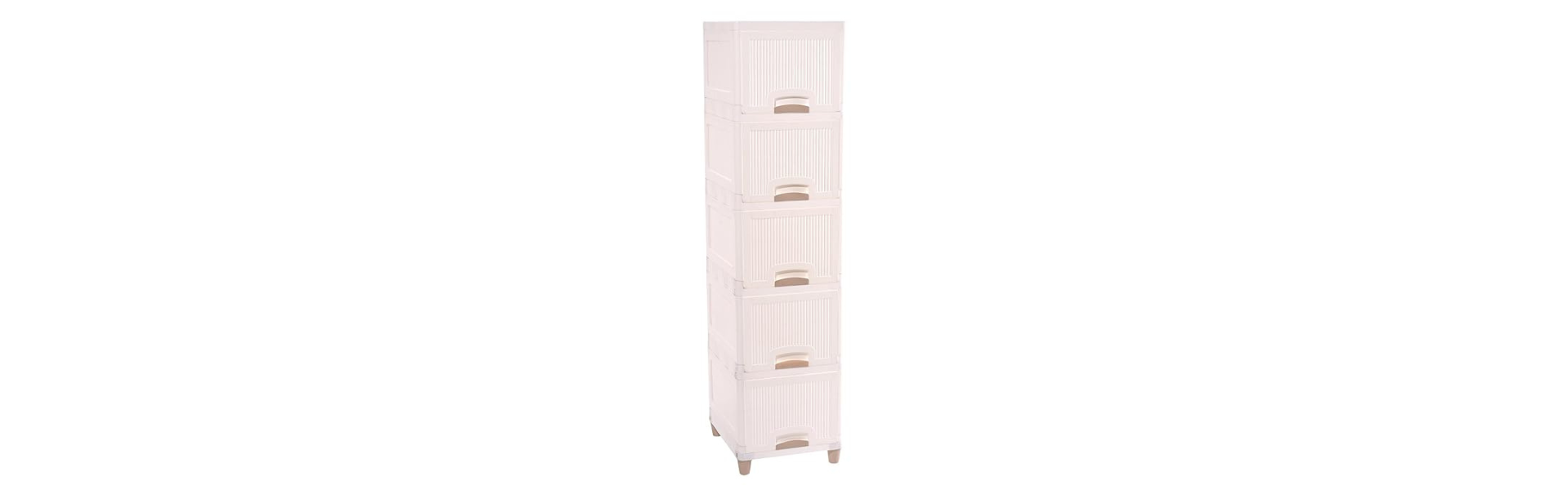 Homes 5-Tier Plastic Modular Cabinet Storage Rack...
