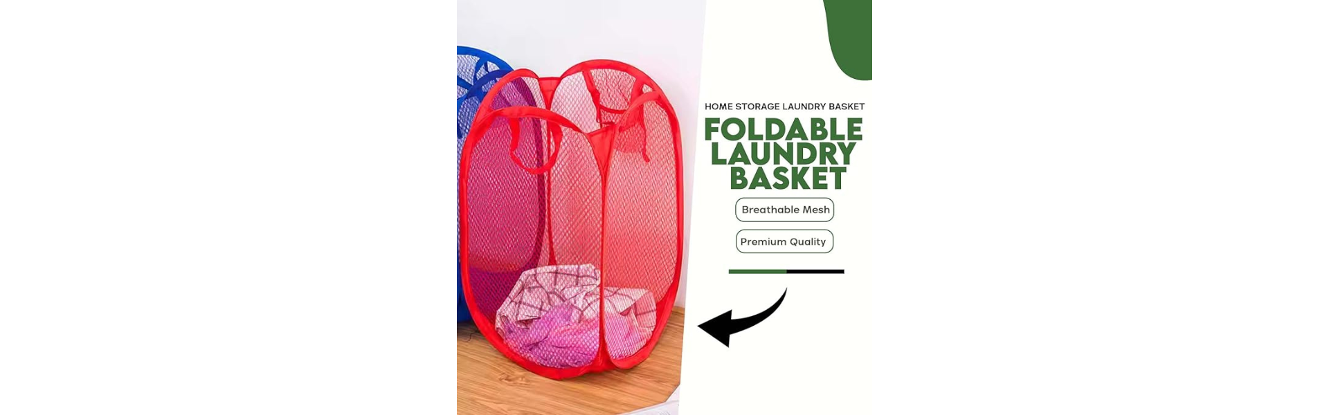 INAAYA Mesh Laundry Basket| Portable Laundry Bag...