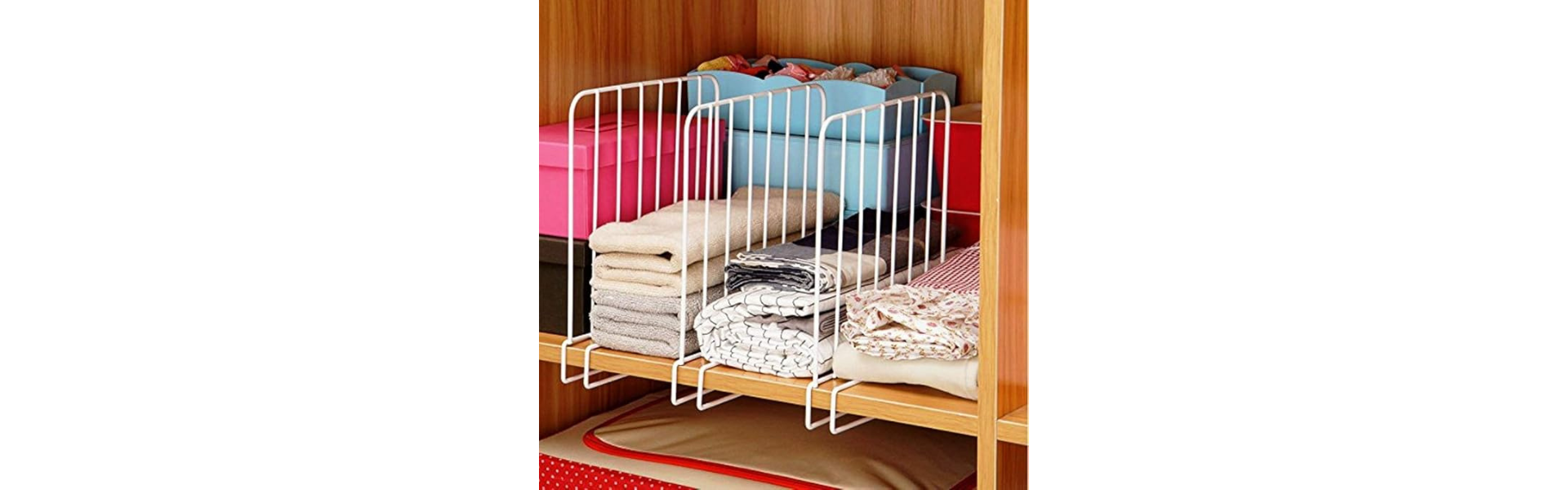 INDIAN DECOR Wooden Racks Closet Shelf Organiser