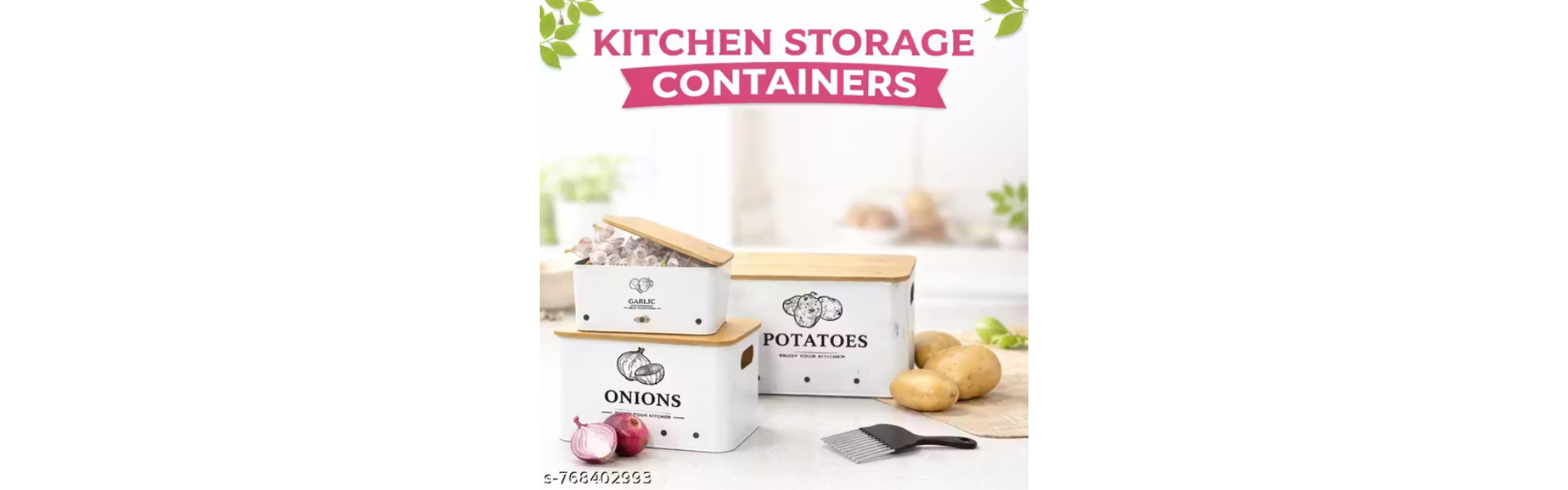 Kitchen Vegetable Storage Set of 3