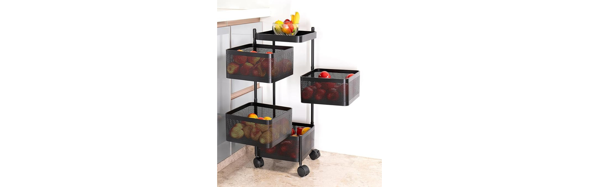 Kitchenwell Metal Multi-Purpose Trolley Storage...