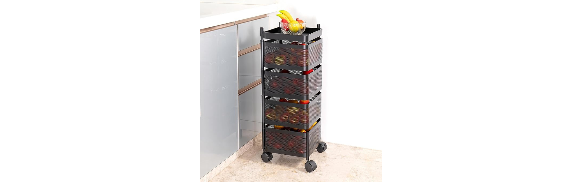 Kitchenwell Metal Multi-Purpose Trolley Storage...