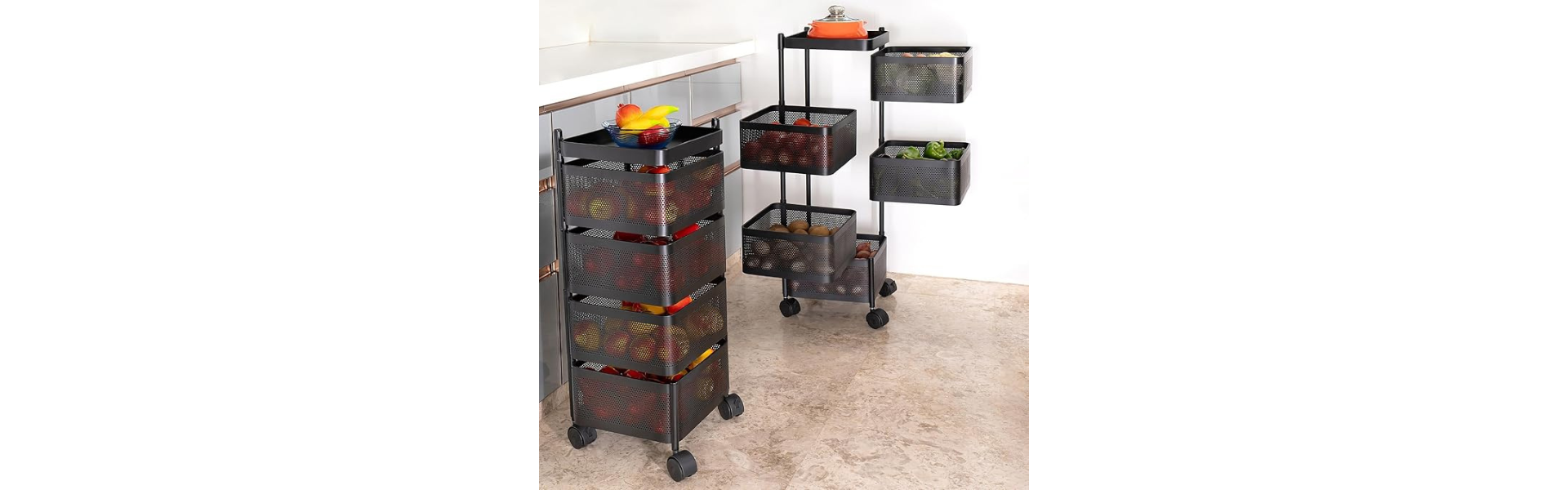Kitchenwell Metal Multi-Purpose Trolley Storage...