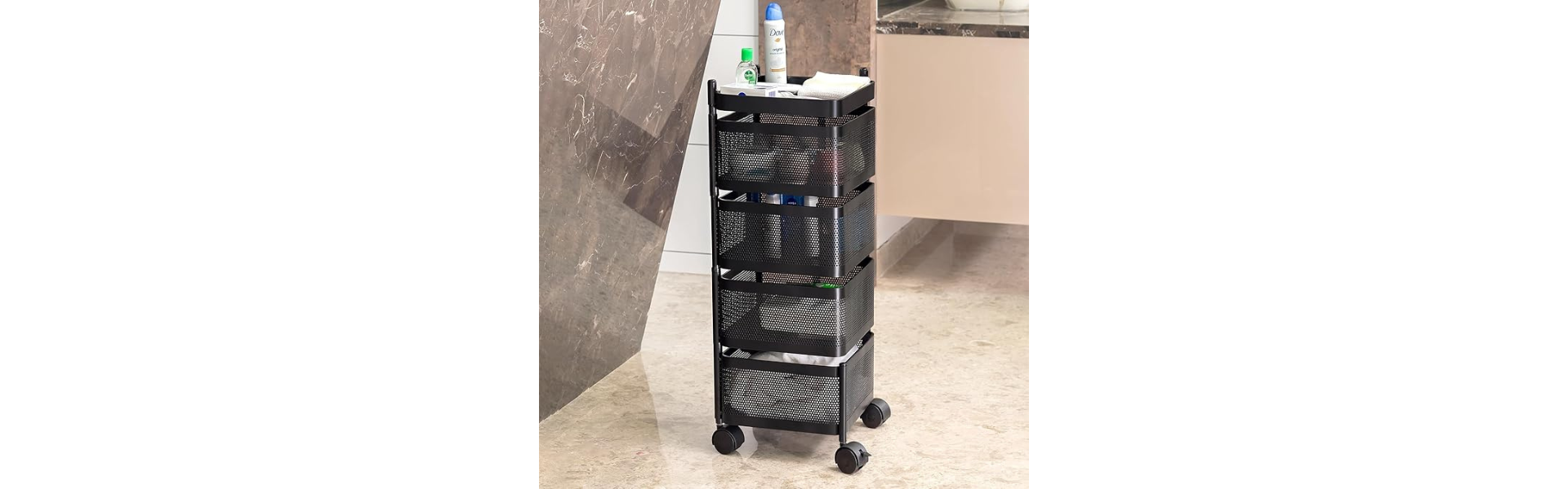 Kitchenwell Metal Multi-Purpose Trolley Storage...