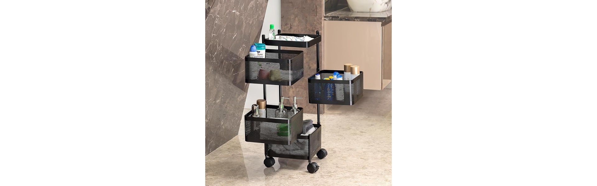 Kitchenwell Metal Multi-Purpose Trolley Storage...