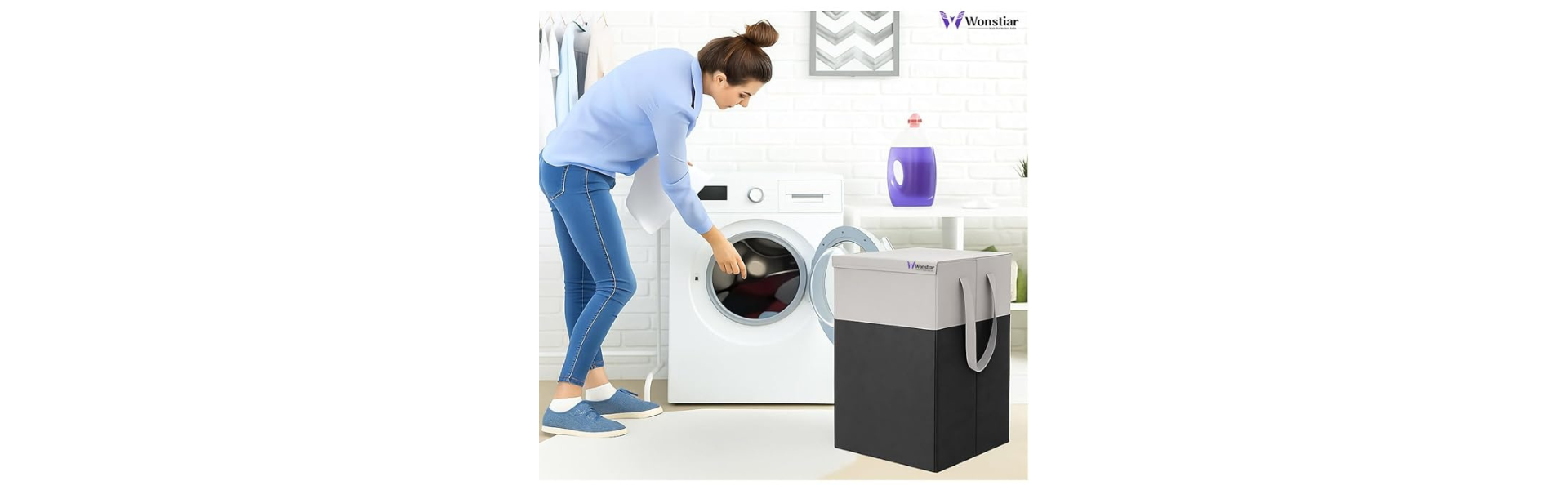 75L Foldable Laundry Basket & Storage Box