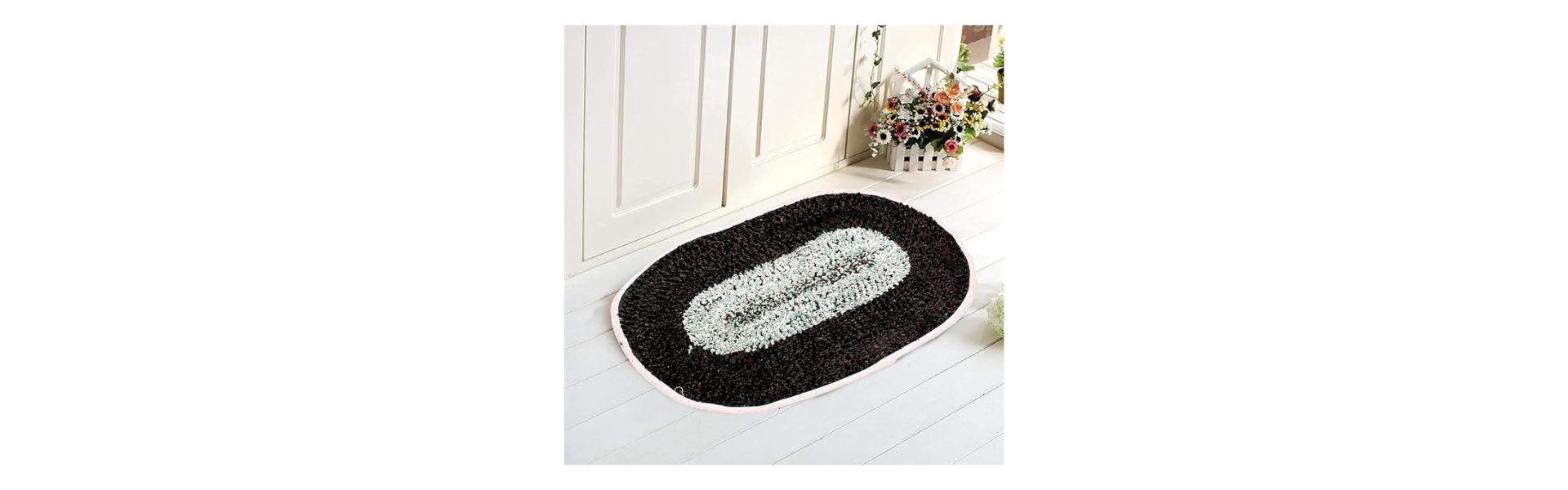 Malik Enterprise Cotton Oval Door Mat for Bedroom...