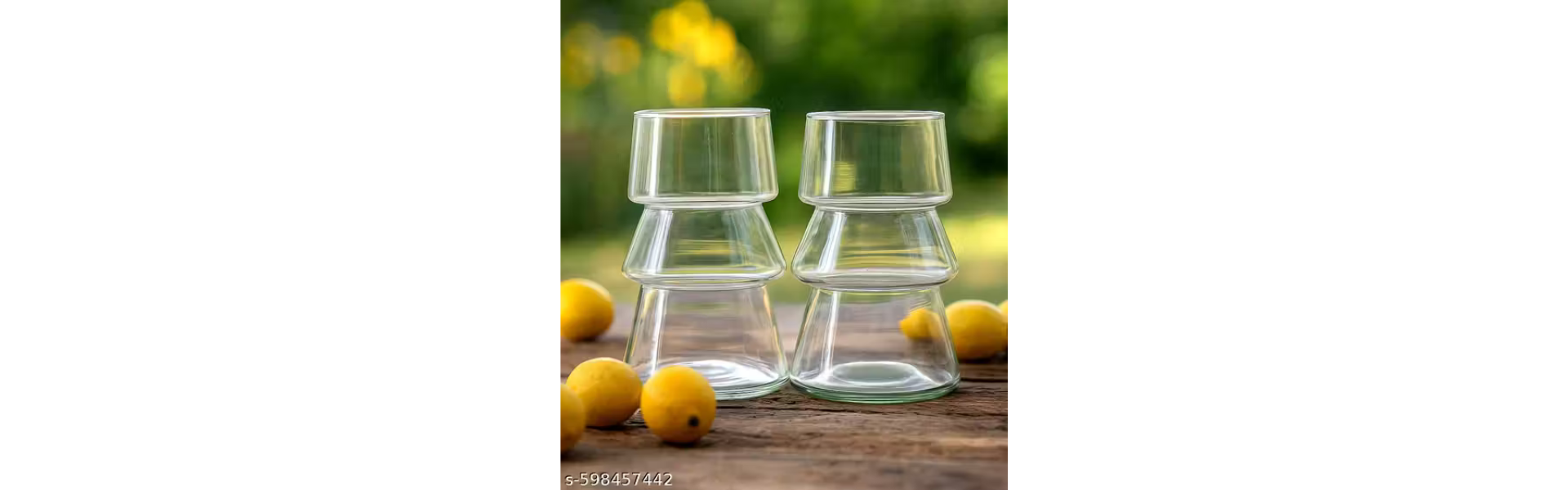Set of 2 Modern Glass Tumblers