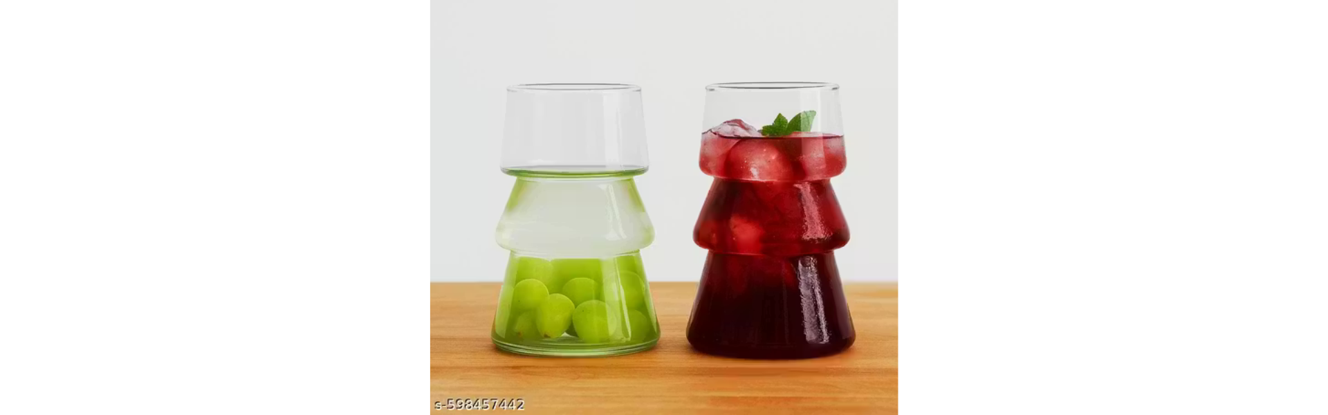 Set of 2 Modern Glass Tumblers