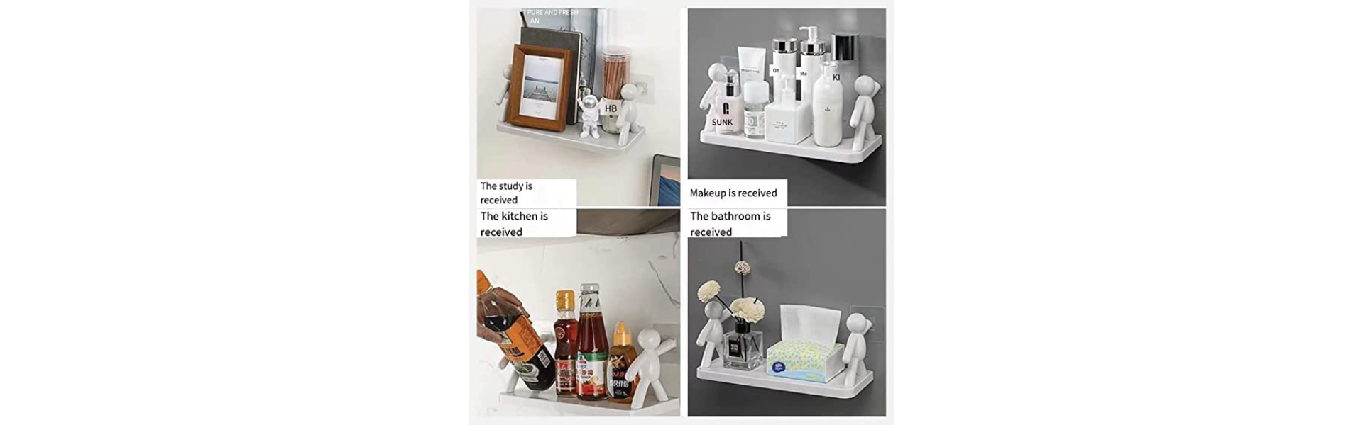 Multi Purpose Wall Mounted Bathroom Accessories Stand