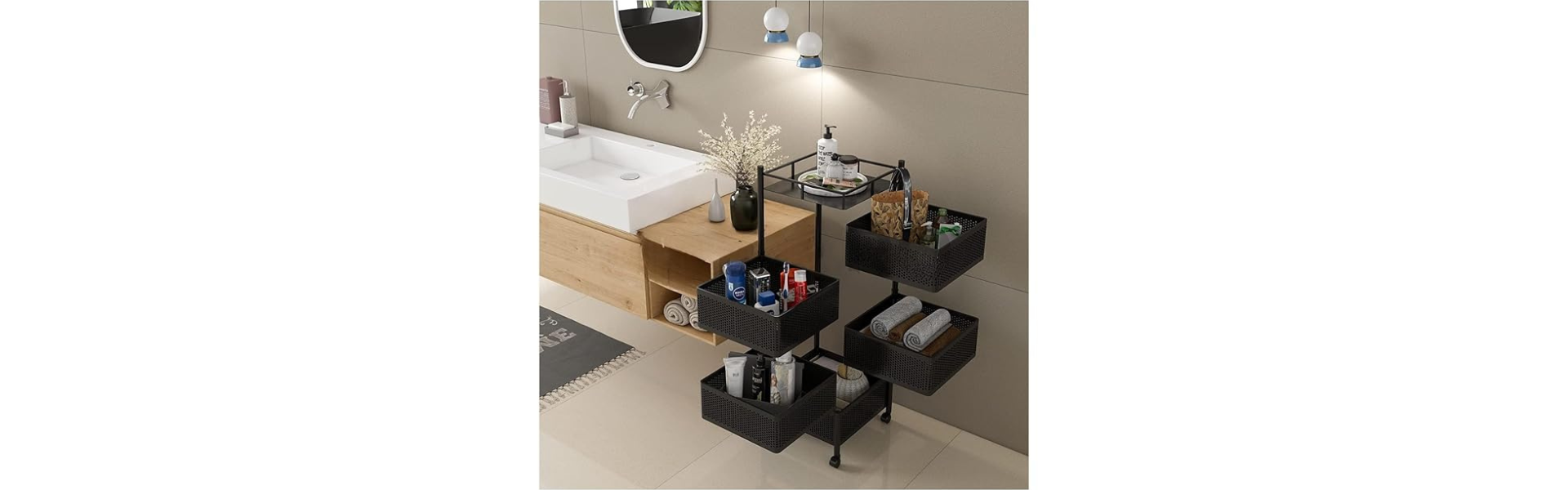 Multi-Purpose Trolley Storage Organizer and...