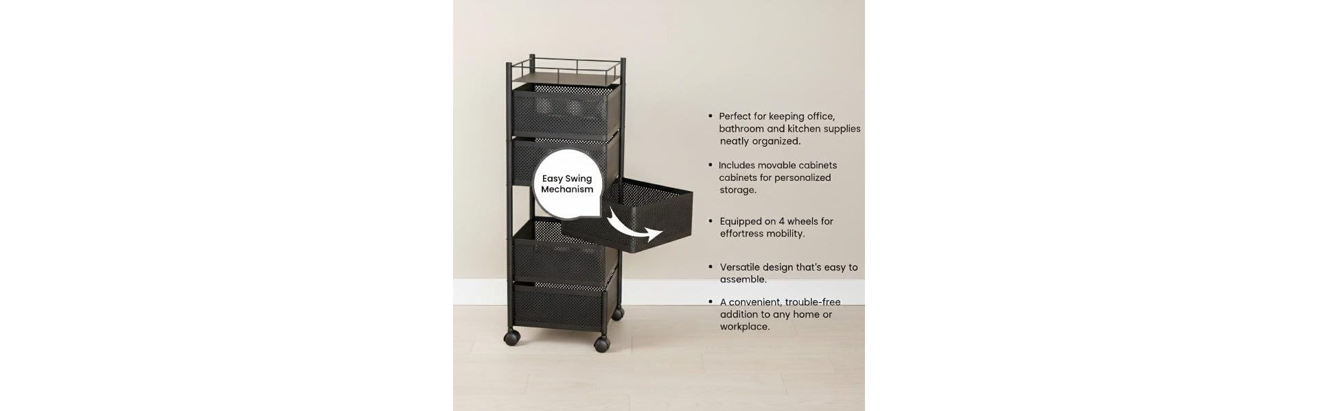 Multi-Purpose Trolley Storage Organizer and...