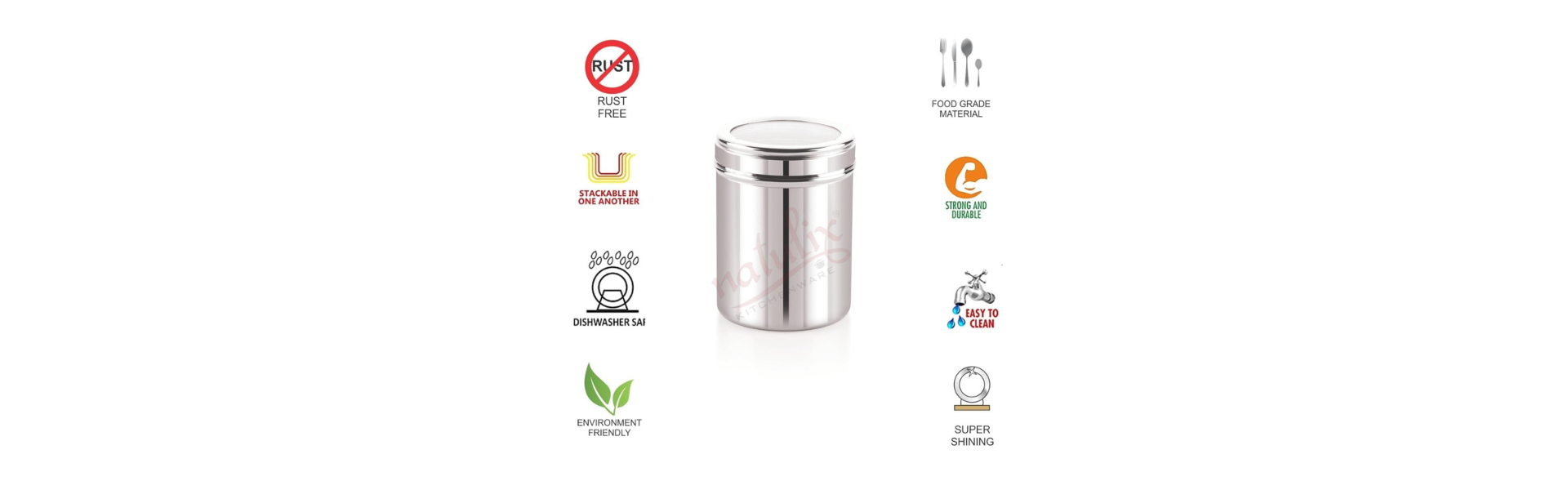 NATULIX Stainless Steel Containers for kitchen