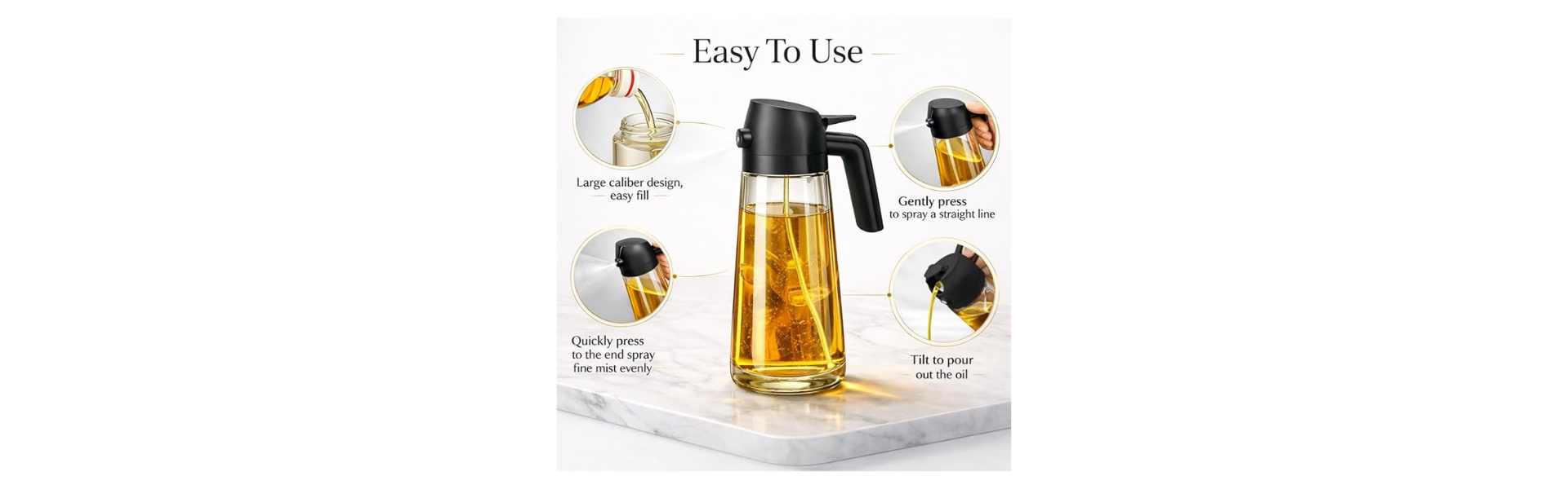 Oil Sprayer Bottle 500ML Glass