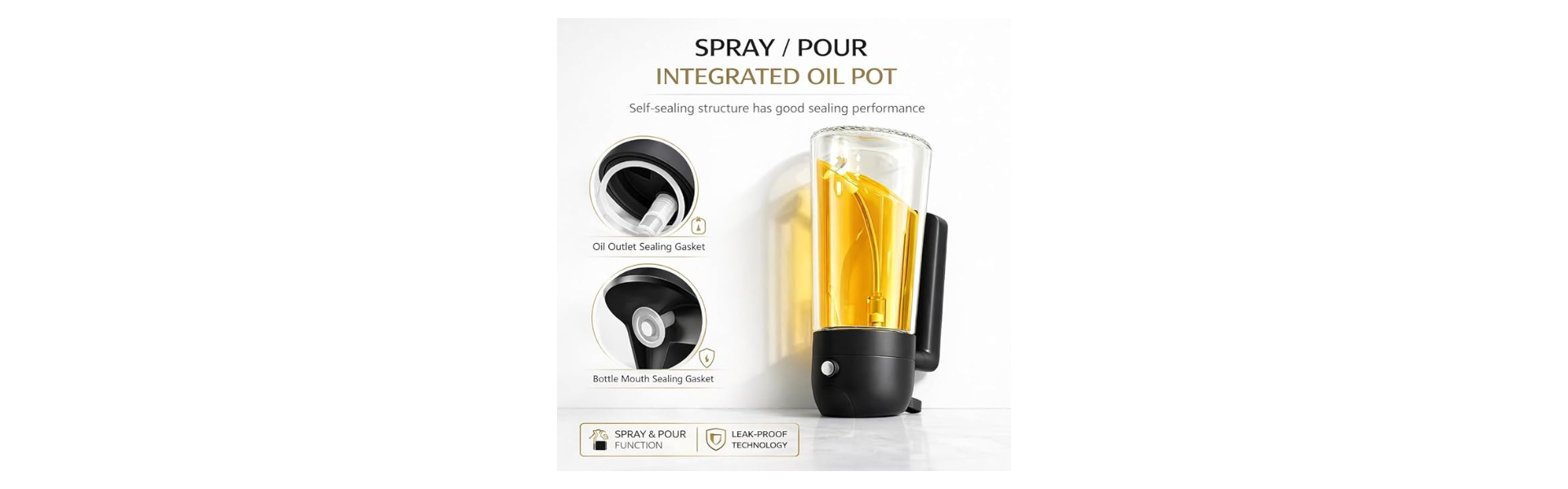 Oil Sprayer Bottle 500ML Glass