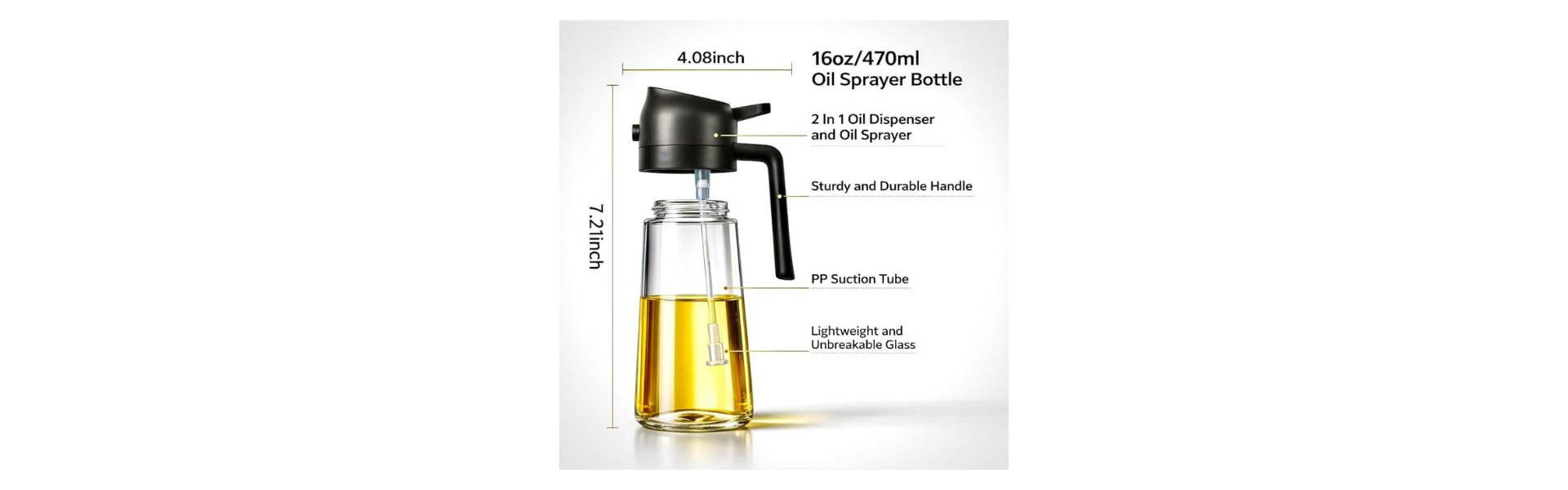 Oil Sprayer Bottle 500ML Glass