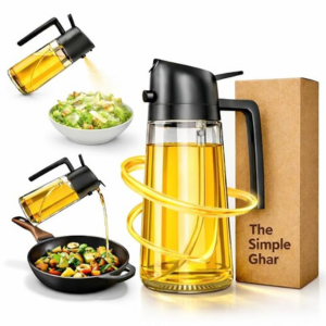 Oil Sprayer Bottle for Cooking 2‑in‑1 Glass...