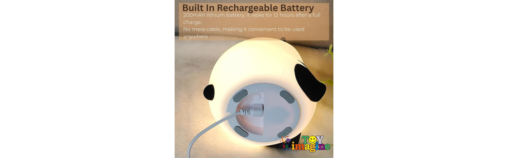 Toy Imagine Panda Night Light for Kids