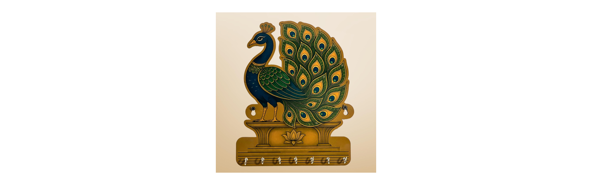 Royal Peacock Key Holder