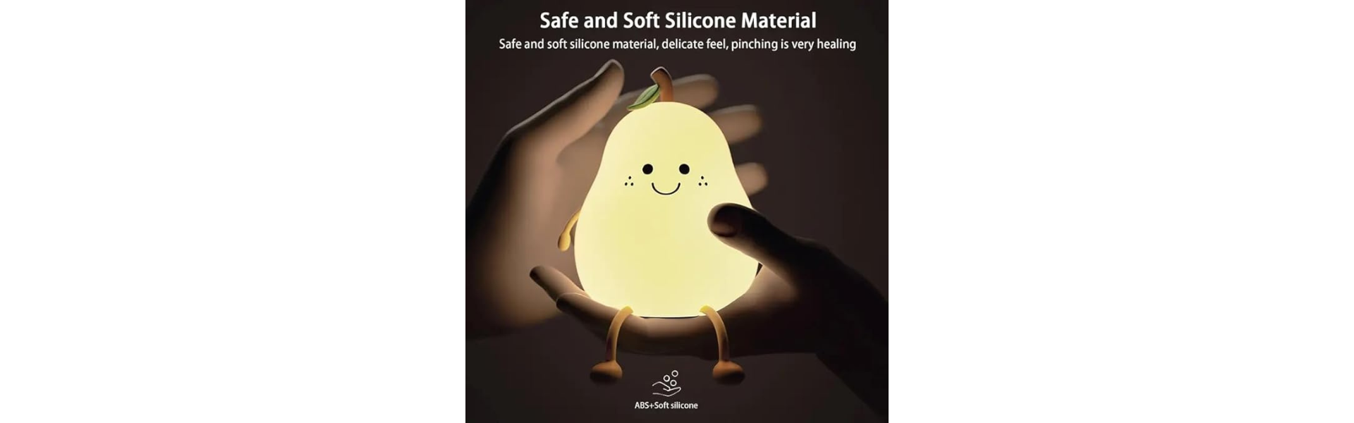 Pear Night Light Lamp for Bedroom Kids 7 Color...