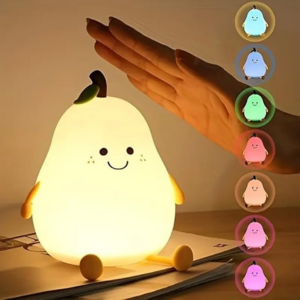 Pear Night Light Lamp for Bedroom Kids 7 Color...