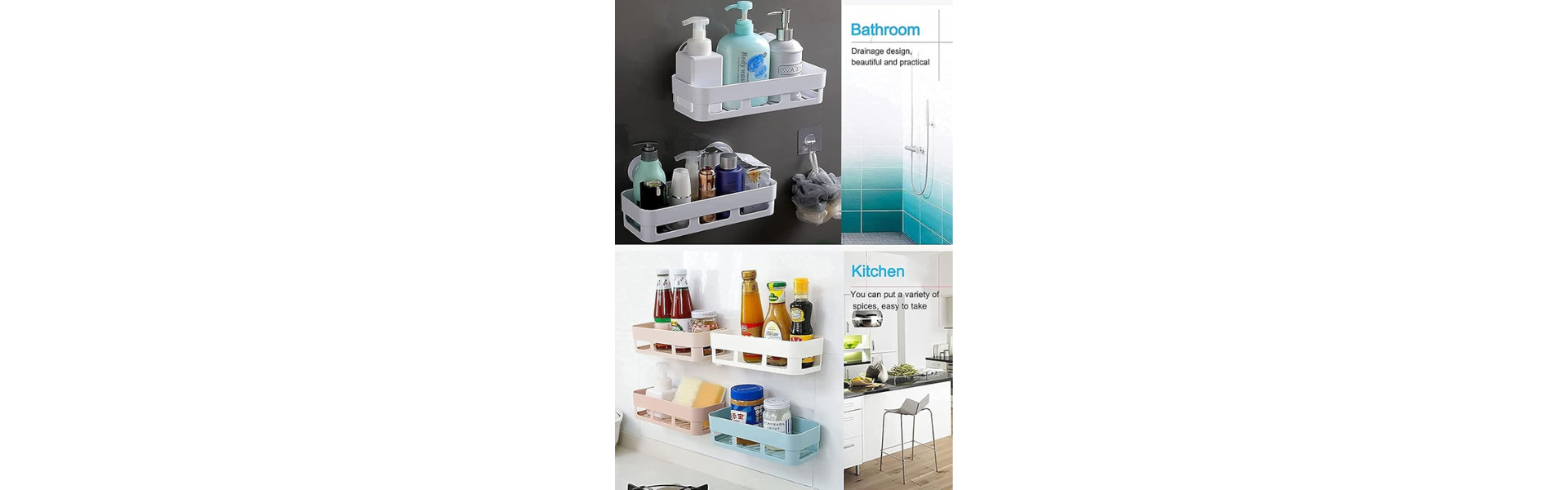 Plastic Self Adhesive Multipurpose Wall Mount...