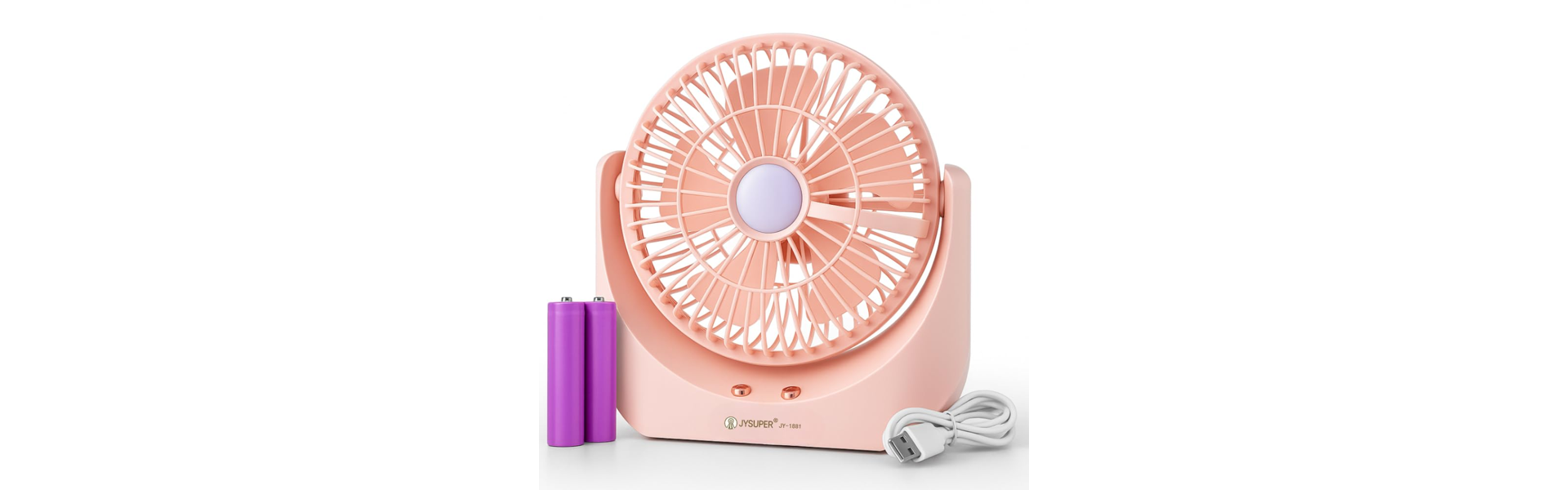 Rechargeable Table Fan with LED