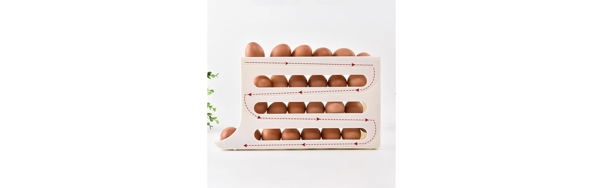 Automatic Rolling Egg Tray Organizer