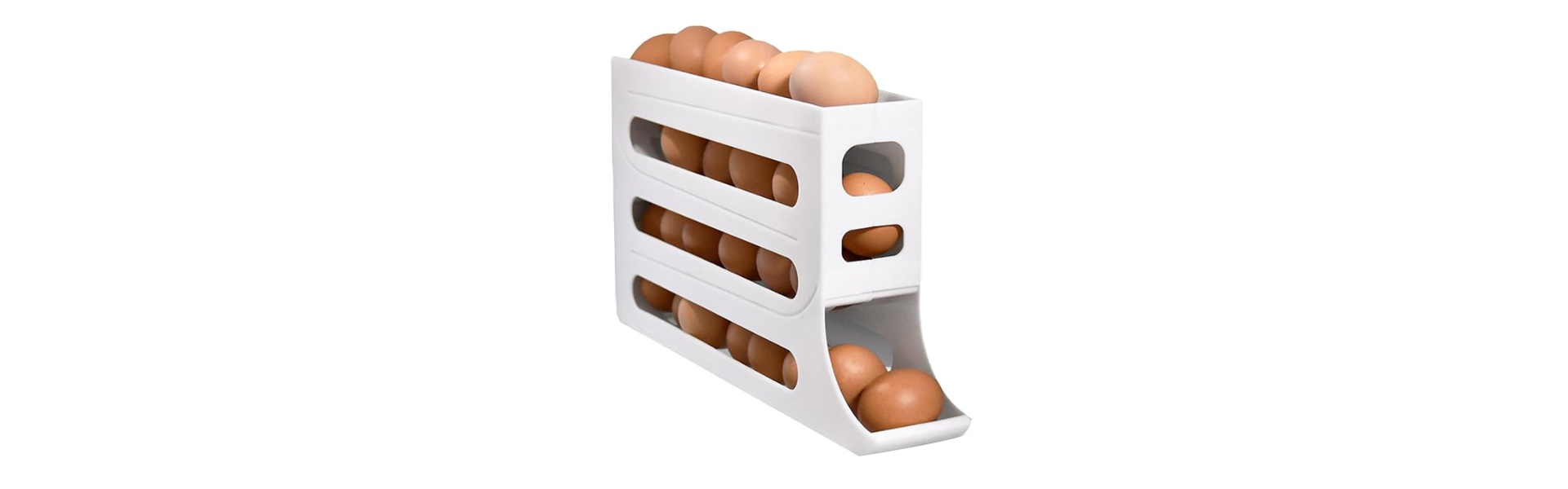 Automatic Rolling Egg Tray Organizer
