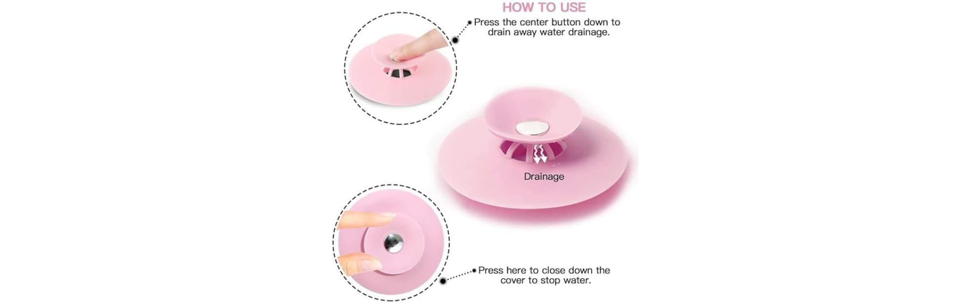 2 in 1 Silicone Sewer Sink Sealer Cover Drainer