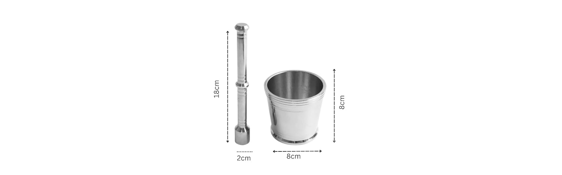 Stainless Steel Mortar and Pestle Set for Kitchen