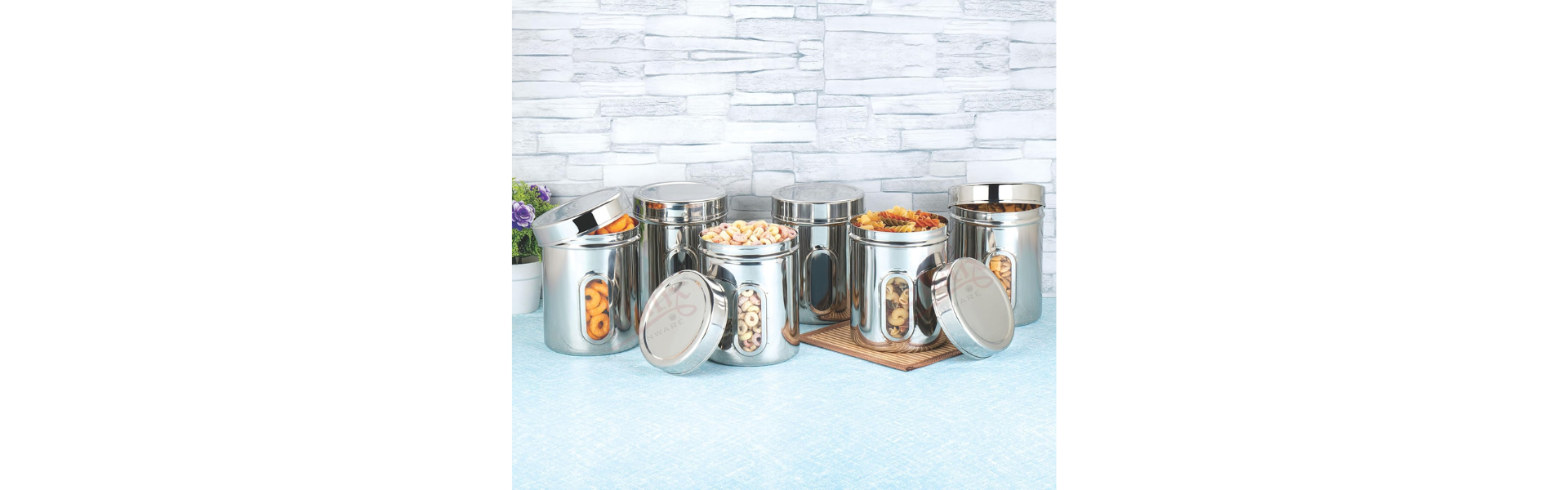 VISAXMI 1 Kg Stainless Steel Containers for kitchen