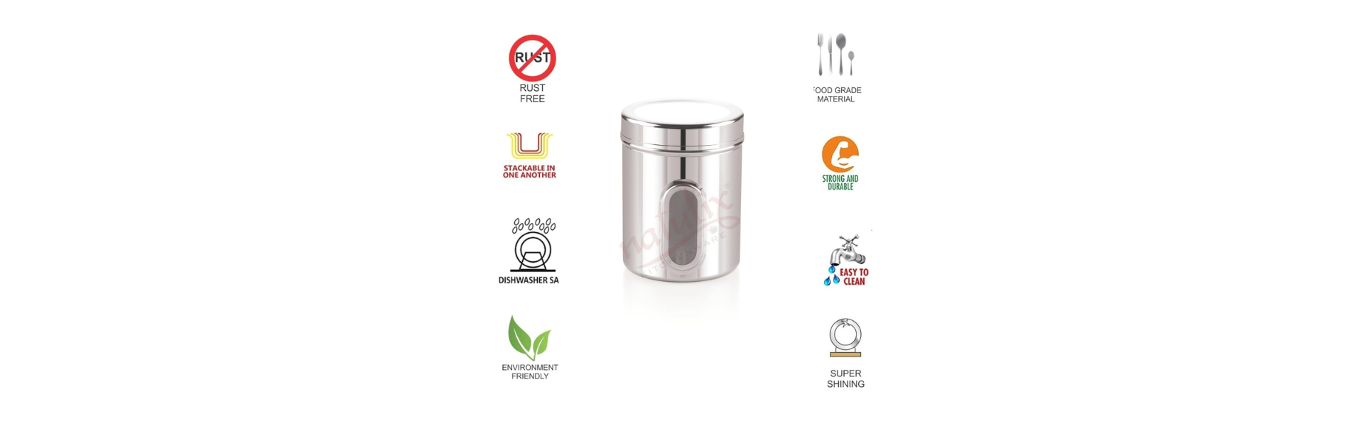 VISAXMI 1 Kg Stainless Steel Containers for kitchen