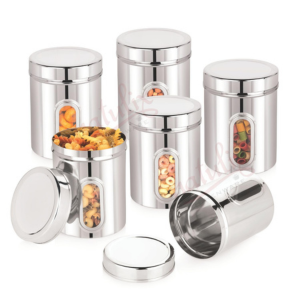 VISAXMI 1 Kg Stainless Steel Containers for kitchen