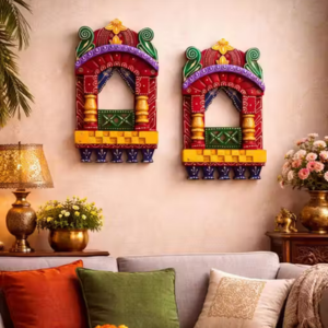Handcrafted Wooden Rajasthani Jharokha Wall Decor
