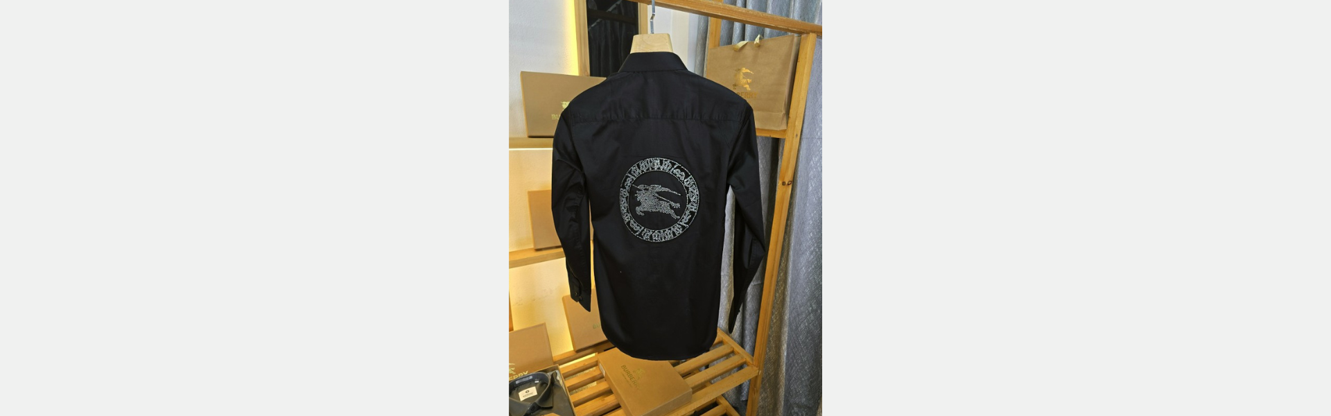 Logo Collar Shirt Black