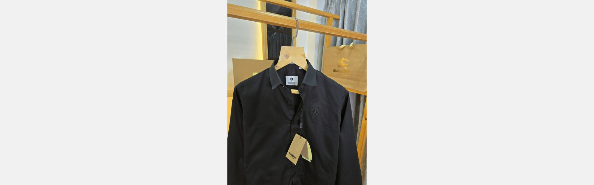 Logo Collar Shirt Black