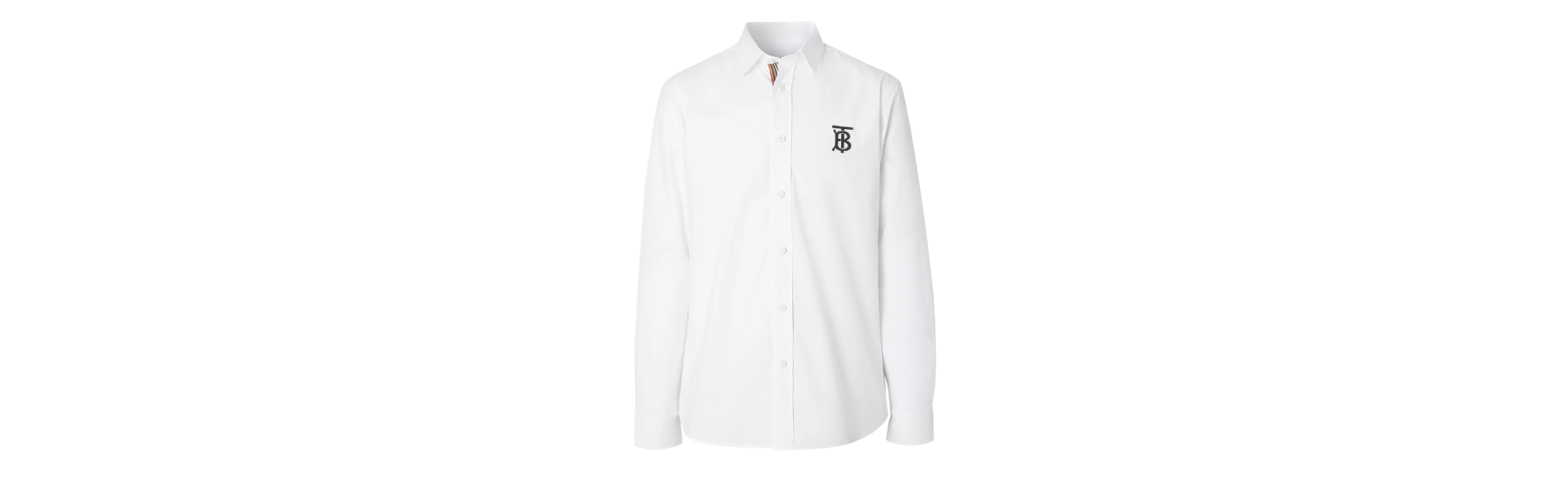 Logo Collar Shirt White