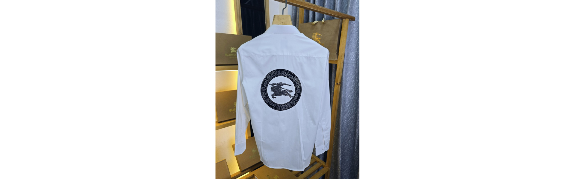 Logo Collar Shirt White