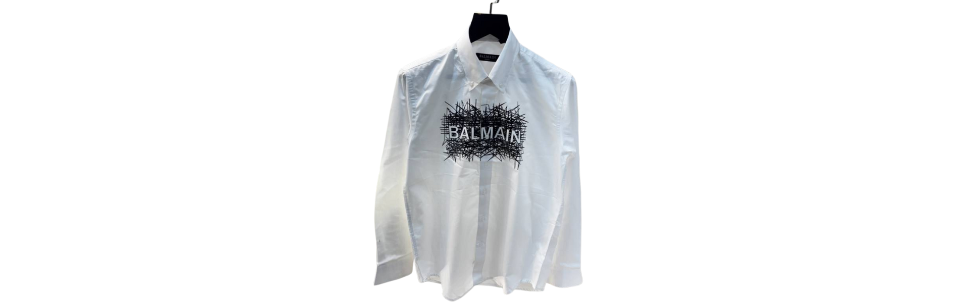 White Logo Print Shirt