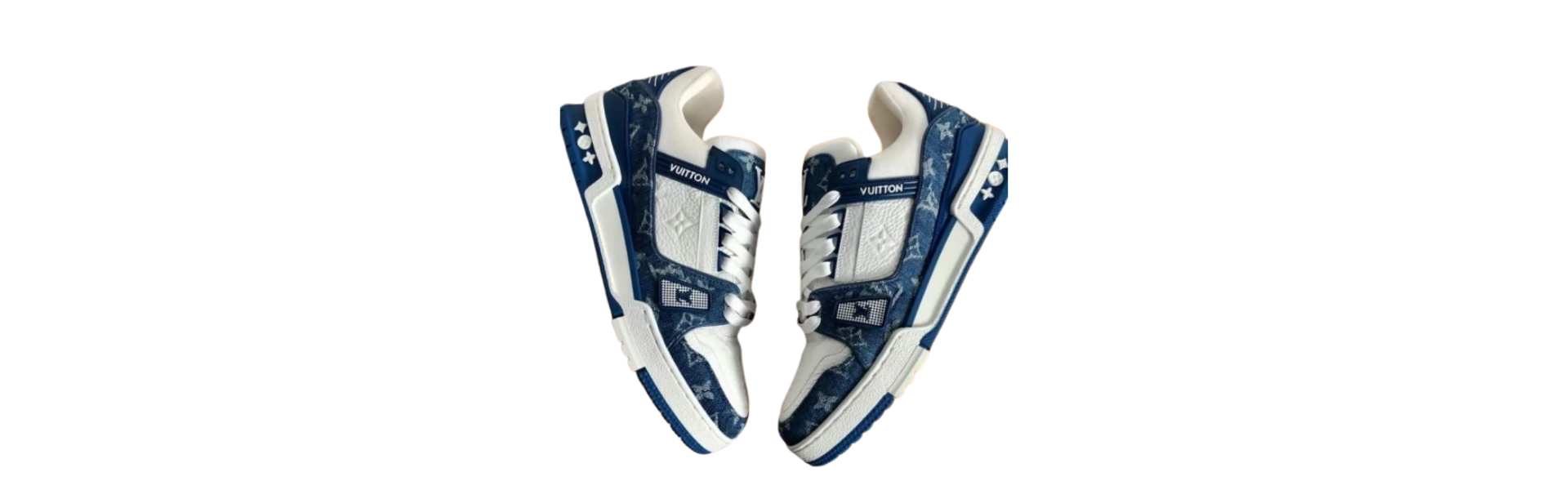 LV Trainer Monogram Denim White Blue