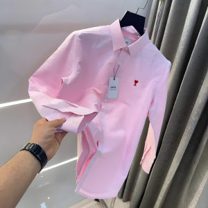 Pink Embroidery Logo Shirt